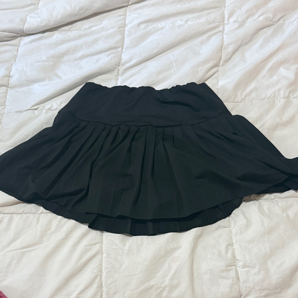 SHEIN Black Pleated Tennis Skirt